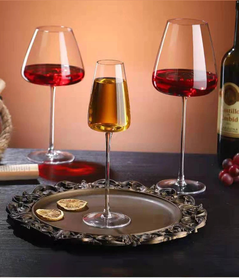 Red Wine Glasses Champagne Glass Wine Glasses Hand Blown Thin Rim,Long Stem,Perfect for Red or White,Daily Use