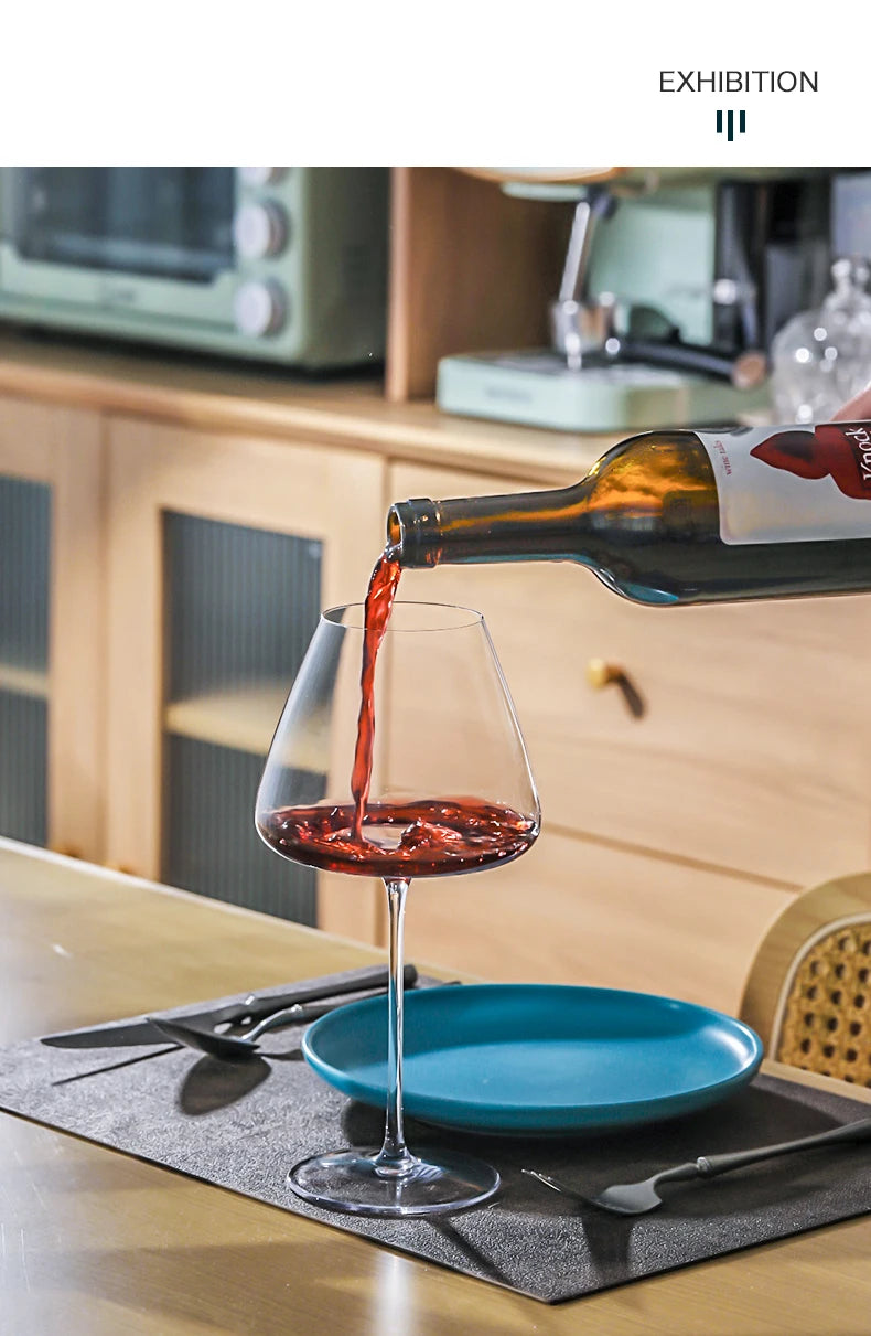 CRISON PNT01 Ultra-Thin Handmade Crystal Red Wine Glass for Riesling Burgundy - Premium Quality Home Wine Glass