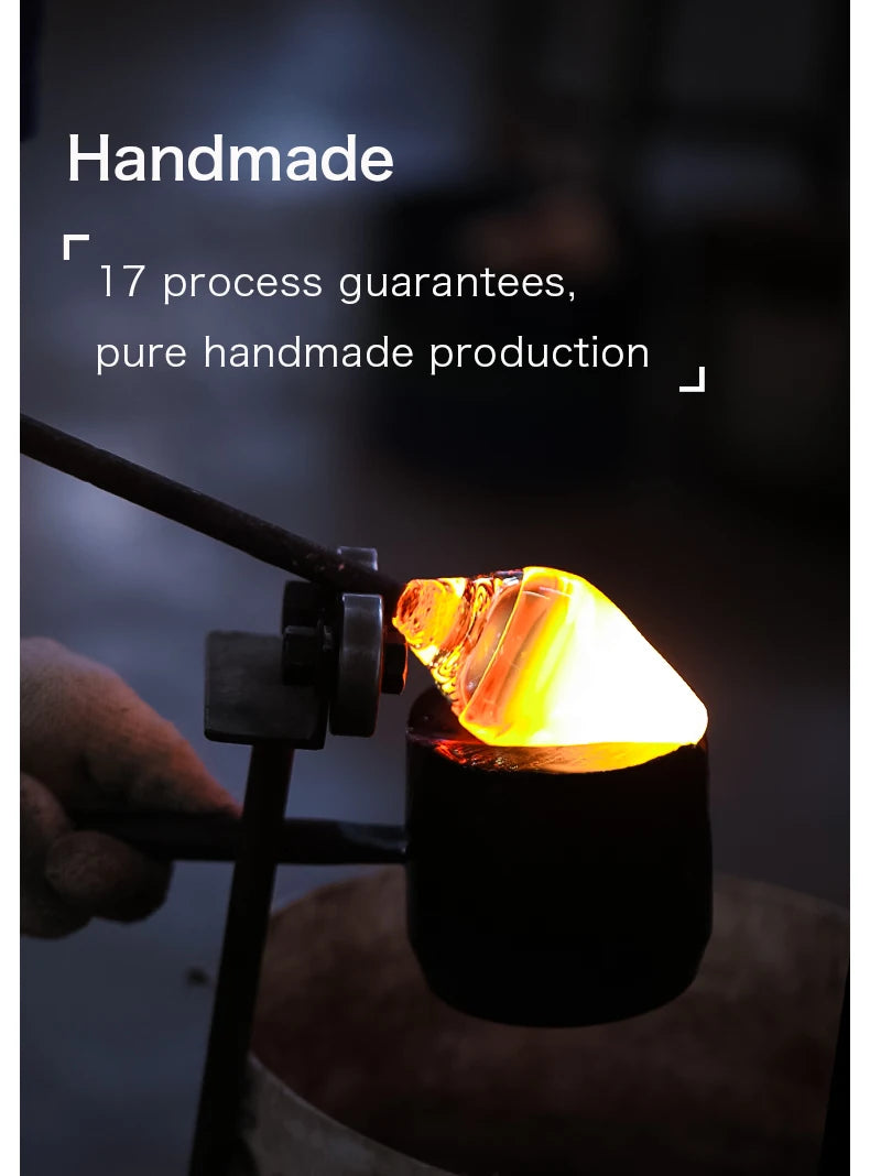 CRISON PREMIUM High end Crystal Glass Handmade Red Wine Glass Burgundy High Beauty Wine High footed Glass