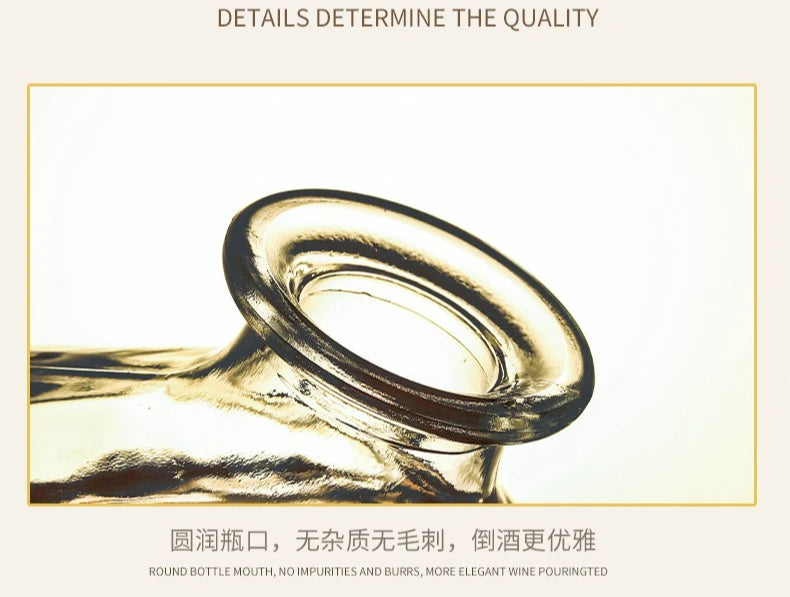 950ml Whiskey Vodka Wine Decanter Wine Bottle European Style Square Wine Glass Bottle Beer Spirits Glass Bar Home Decor 2025 New