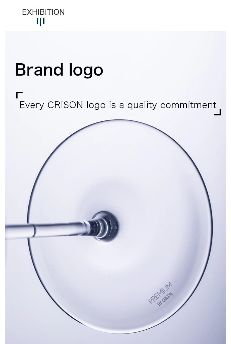 CRISON PREMIUM High end Crystal Glass Handmade Red Wine Glass Burgundy High Beauty Wine High footed Glass