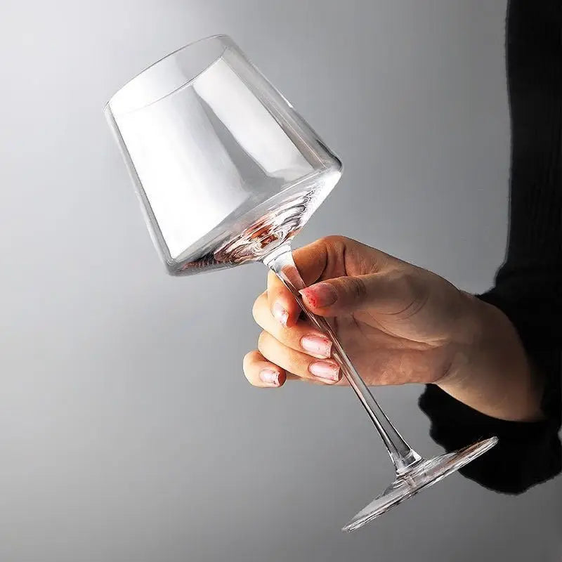 Nordic Style Burgundy Crystal Red Wine Glass Handmade Lead-Free Goblet Grape Glass Premium Home Barware