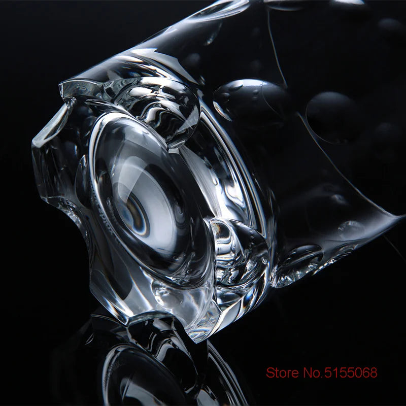 Germany Latest Design Rotating Glass Whiskey Old Fashioned Glass Stable Revolve Release Pressure Whisky Tumbler Crystal Wine Cup