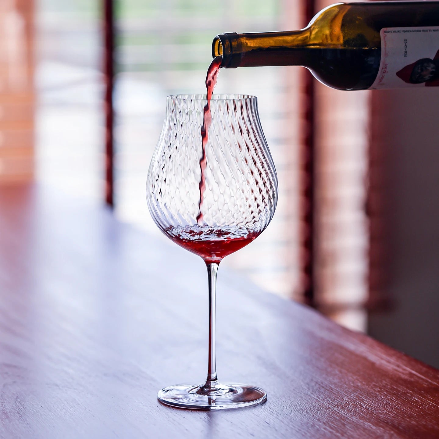 CRISON PREMIUM High end Crystal Glass Handmade Red Wine Glass Burgundy High Beauty Wine High footed Glass