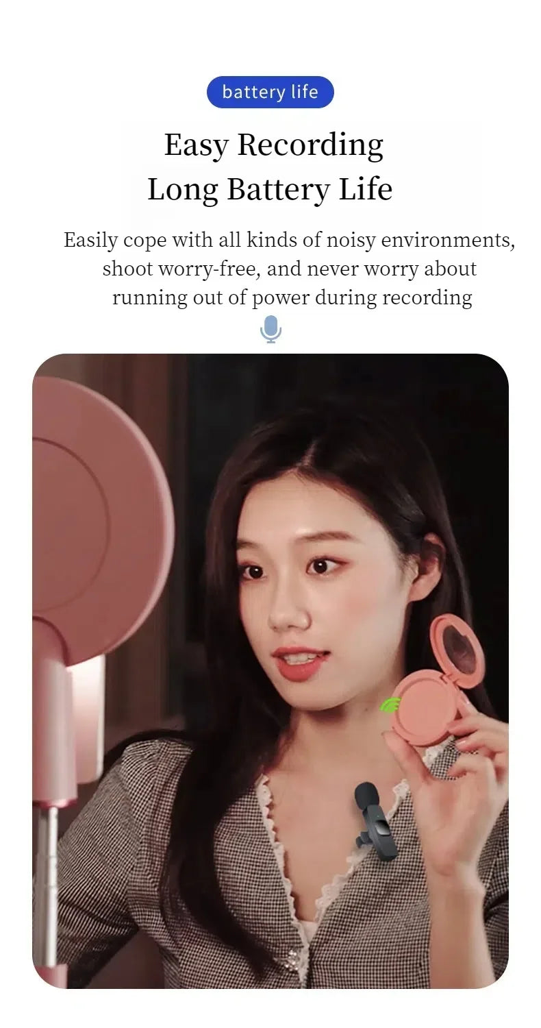 K1 Lavalier Microphone for Phone Android Video Game Audio Smart Recording Pickup Wireless Microphone