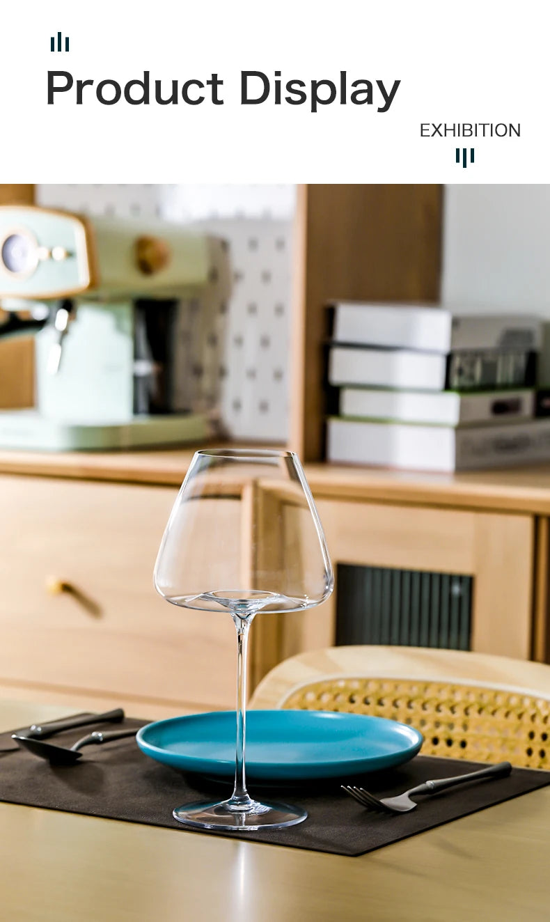 CRISON PNT01 Ultra-Thin Handmade Crystal Red Wine Glass for Riesling Burgundy - Premium Quality Home Wine Glass