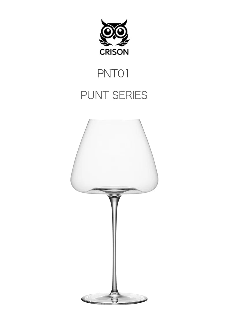 CRISON PNT01 Ultra-Thin Handmade Crystal Red Wine Glass for Riesling Burgundy - Premium Quality Home Wine Glass