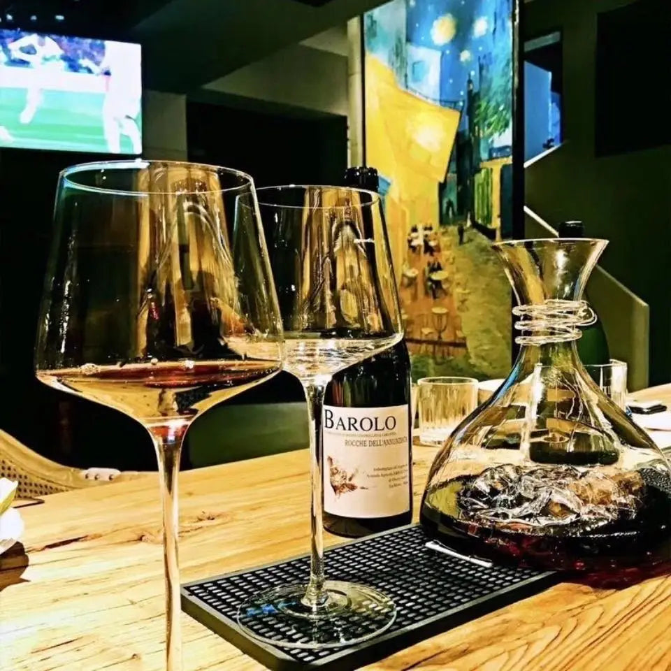 Nordic Style Burgundy Crystal Red Wine Glass Handmade Lead-Free Goblet Grape Glass Premium Home Barware