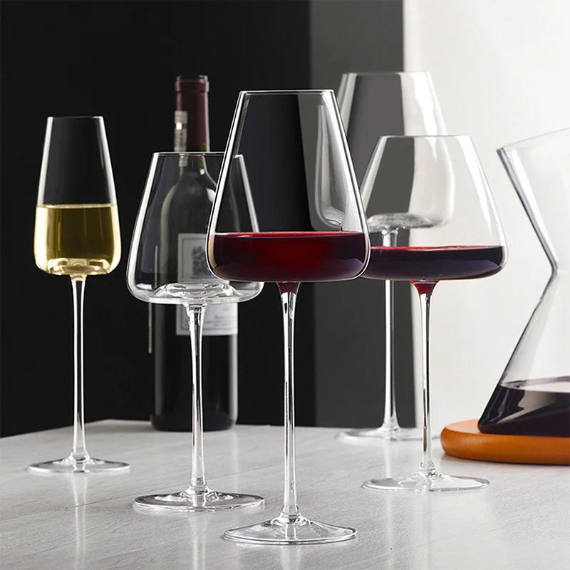 Red Wine Glasses Champagne Glass Wine Glasses Hand Blown Thin Rim,Long Stem,Perfect for Red or White,Daily Use