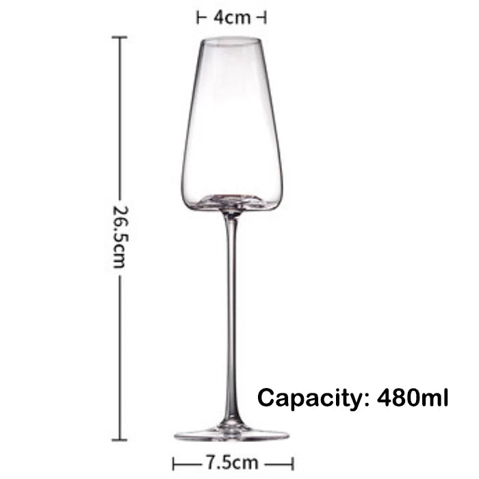 Red Wine Glasses Champagne Glass Wine Glasses Hand Blown Thin Rim,Long Stem,Perfect for Red or White,Daily Use