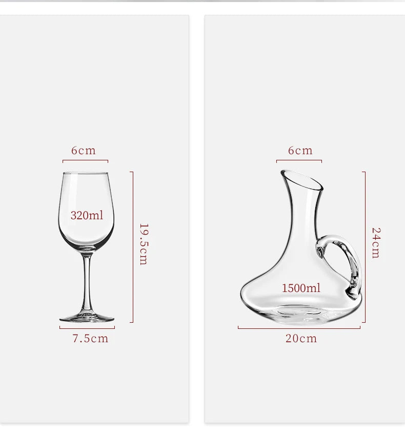 Red Wine Glasses Set Household Wine Decanter Wine Glasses Luxurious European-style Glass Wine Goblet