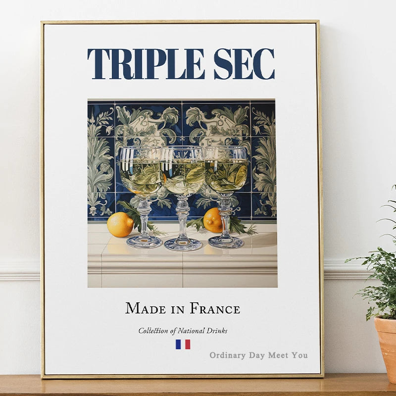 Bière De Garde Alsace Riesling Traditional Gironde Beverage Poster Canvas Painting Wall Art Picture for Room Kitchen Bar Decor