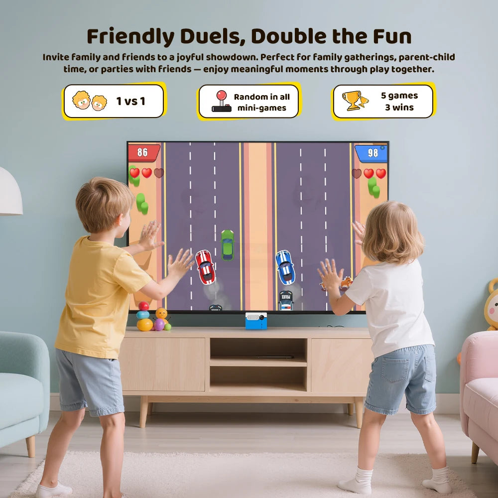 KINHANK MotionX Gaming Console For Kids & Families,Monthly Updat,No Controllers Plug & Play Indoor Motion-Controlled Game System