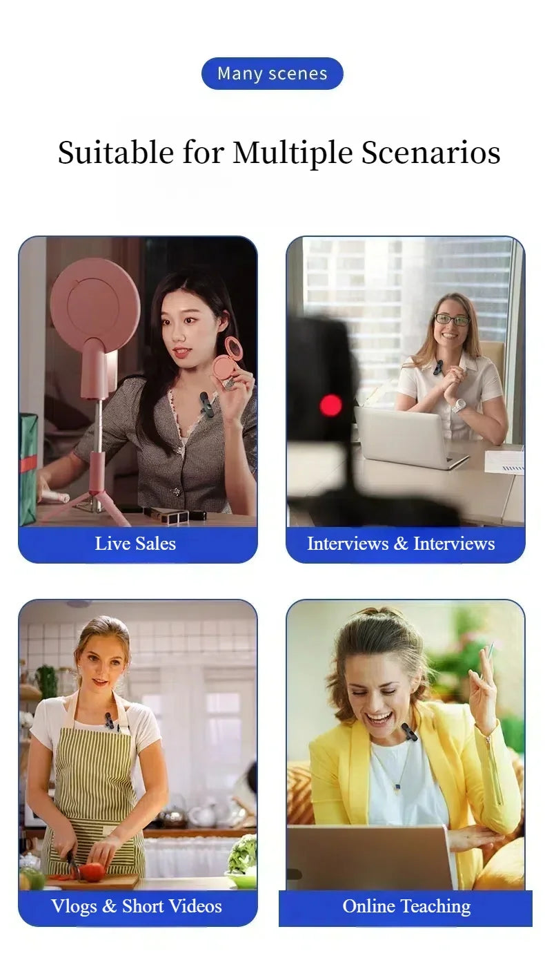 K1 Lavalier Microphone for Phone Android Video Game Audio Smart Recording Pickup Wireless Microphone