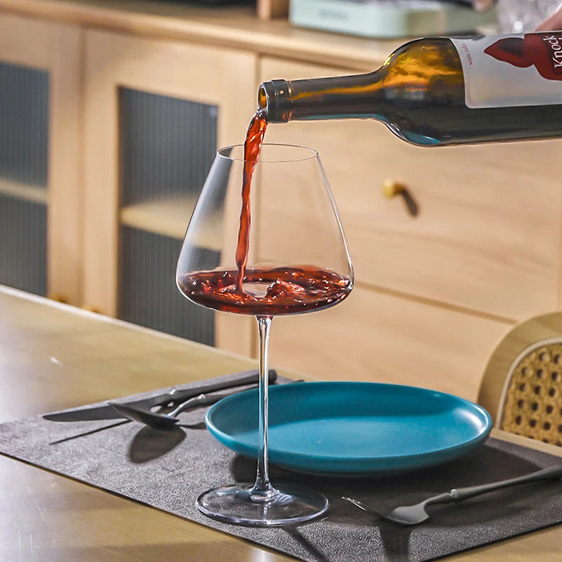 CRISON PNT01 Ultra-Thin Handmade Crystal Red Wine Glass for Riesling Burgundy - Premium Quality Home Wine Glass