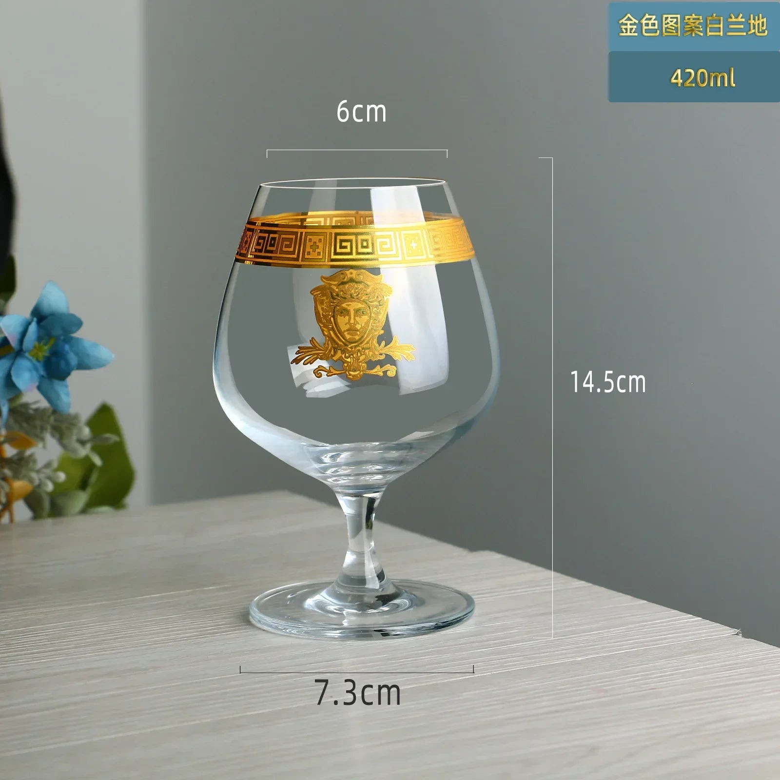 Golden L crystal goblet Phnom Penh red wine glass light luxury whisky glass European wine glass set