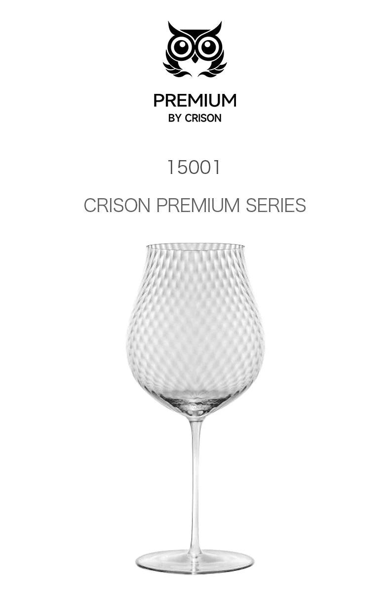 CRISON PREMIUM High end Crystal Glass Handmade Red Wine Glass Burgundy High Beauty Wine High footed Glass