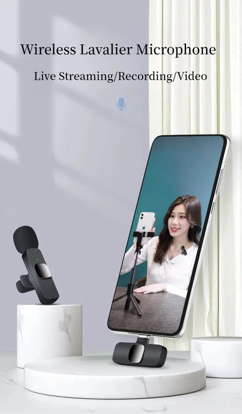 K1 Lavalier Microphone for Phone Android Video Game Audio Smart Recording Pickup Wireless Microphone