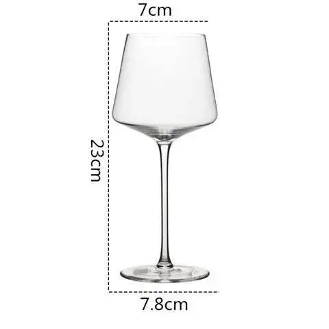 Nordic Style Burgundy Crystal Red Wine Glass Handmade Lead-Free Goblet Grape Glass Premium Home Barware