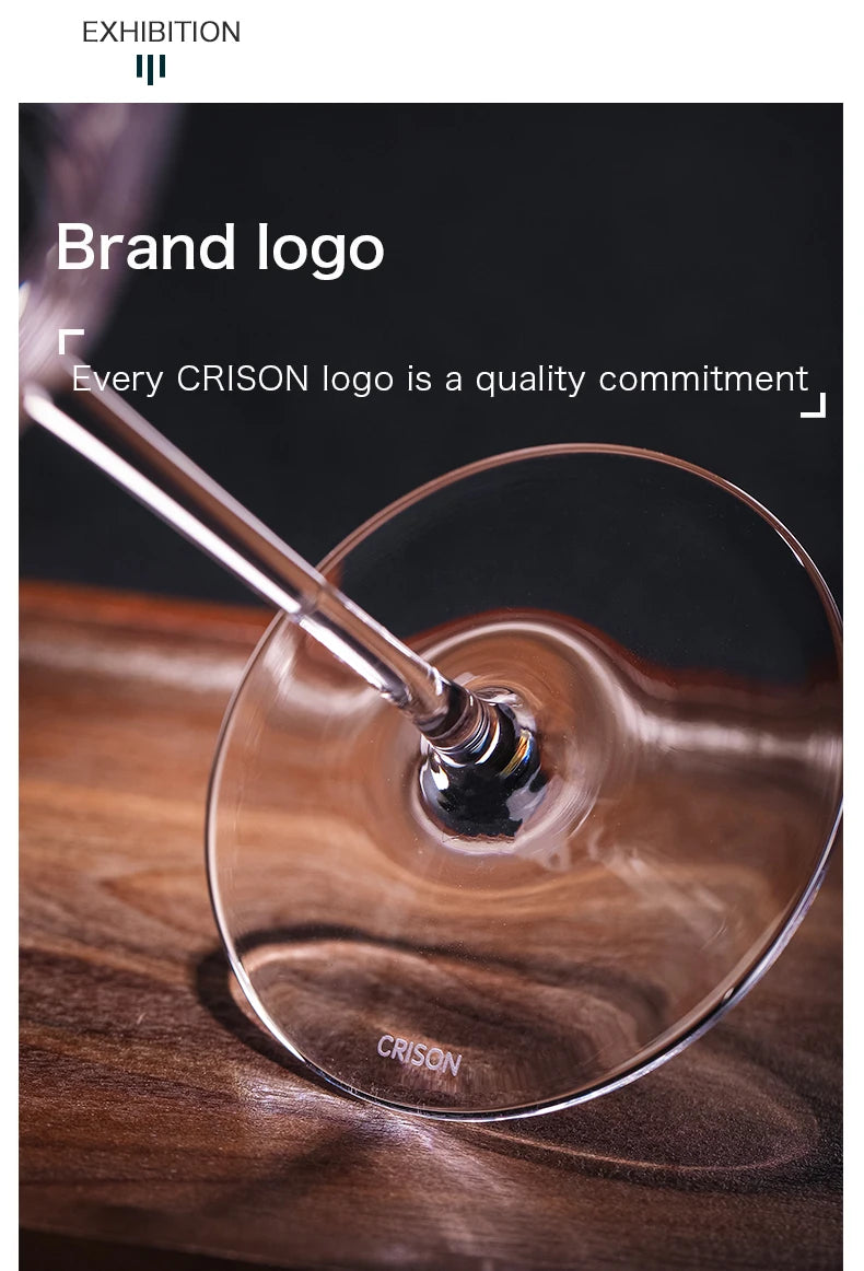 CRISON PNT01 Ultra-Thin Handmade Crystal Red Wine Glass for Riesling Burgundy - Premium Quality Home Wine Glass
